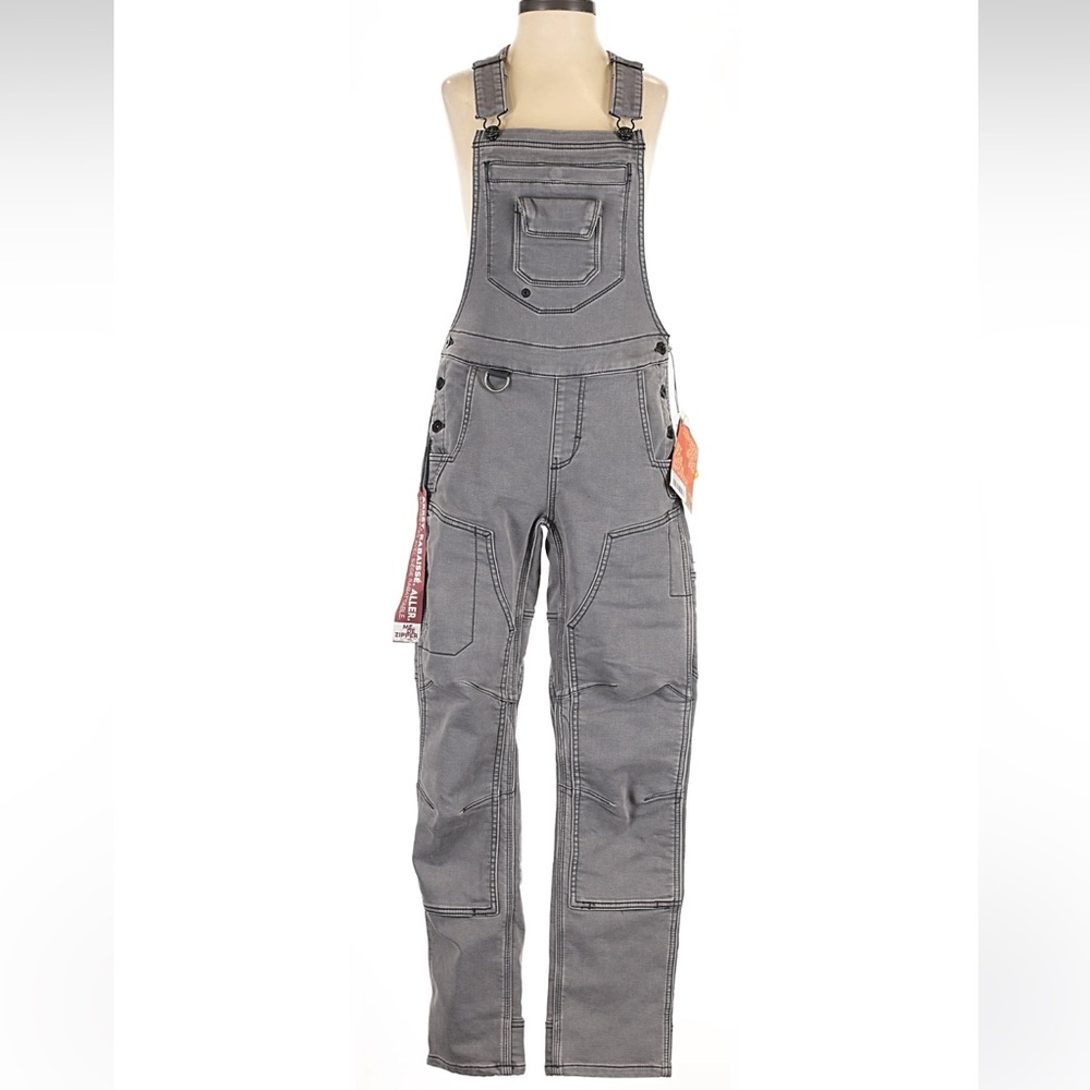 Freshley Overall Drop Seat - Grey Thermal Dovetail Workwear Size 000 Nwt — image 3 of 8